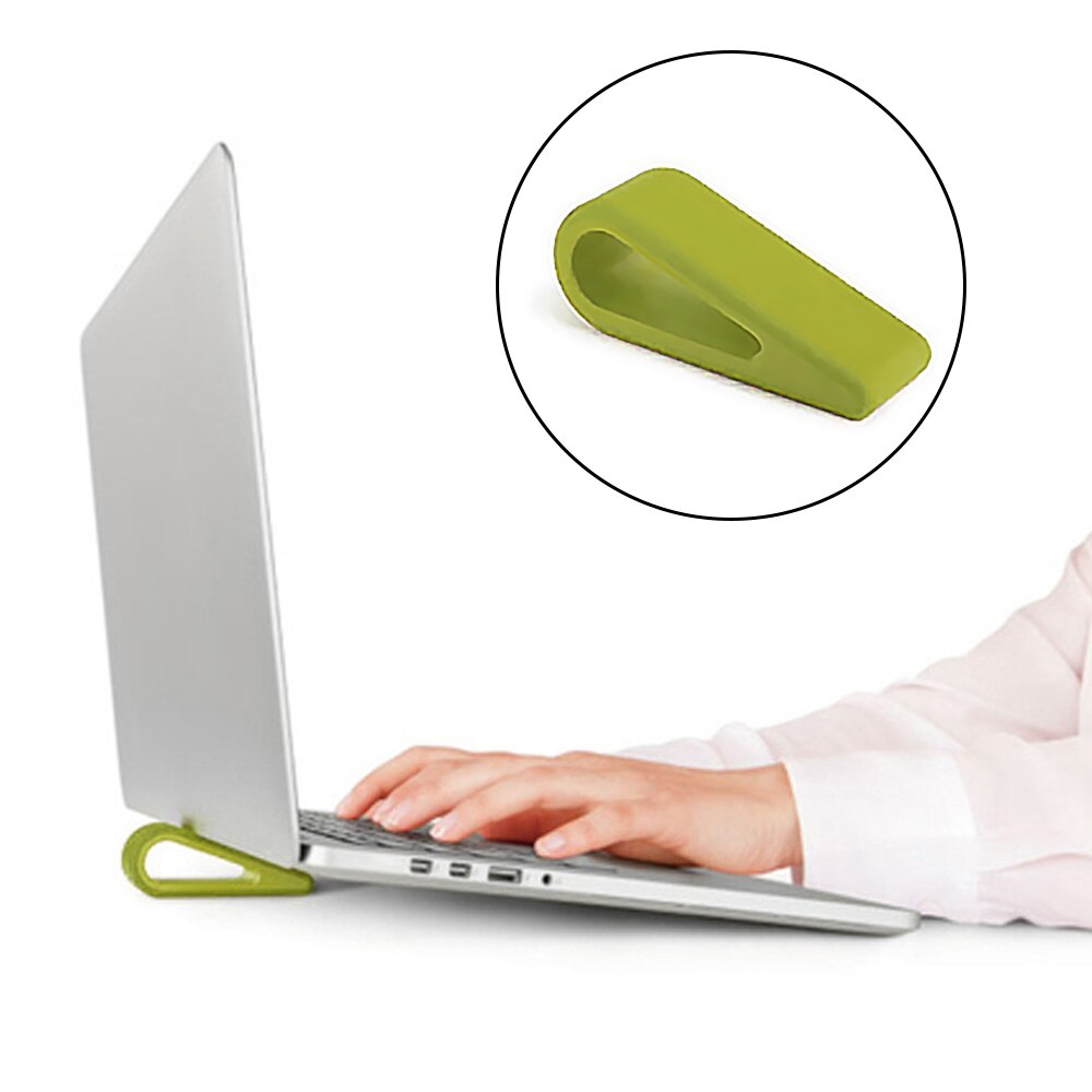 Besegad Tablet Holder Laptop Cooling Stand Simple Notebook Keyboard Risers Stand Holder for Offices Cooler Base School Supplies: Green