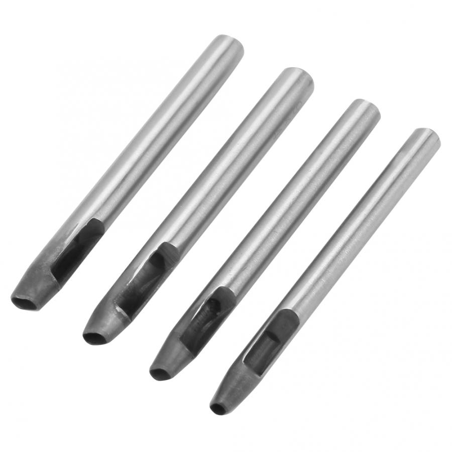Jeu de poinçons pour trous d'artisanat du cuir de 4mm | Trou ovale en forme d'oillet, outil de poinçonnage, perforateur à main, poinçon pour cuir