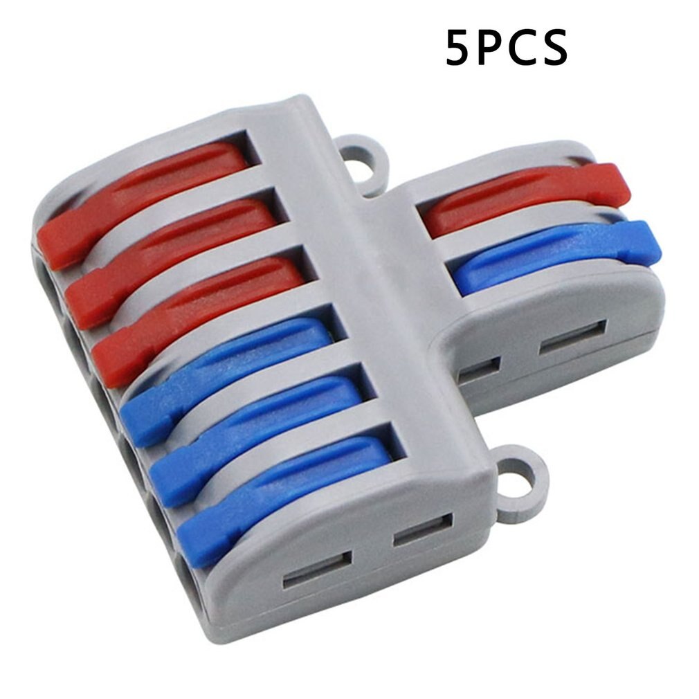 Mini Snelle Draad Connector Universele Bedrading Kabel Connector Dirigent Terminal Block Hard Wire Connector: 5pcs SPL-62