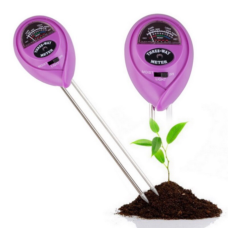 3 IN 1 Digital Soil Moisture Sunlight PH Meter Tester for Plants Flowers Acidity Moisture Measurement Garden Tools Soil water: 6