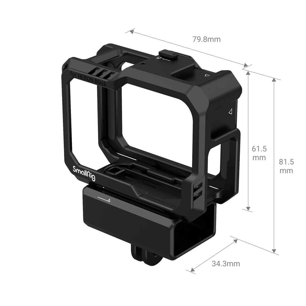 Smallrig Zwart Volledige Action Camera Kooi Voor Gopro HERO9/Gopro HERO10 3083