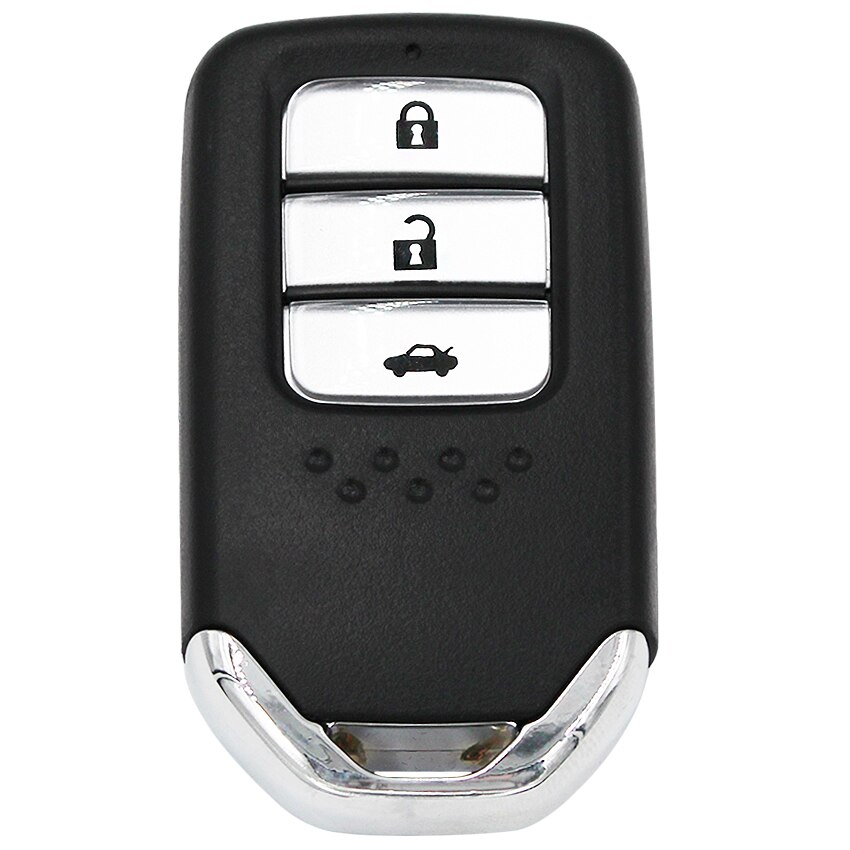 2/3 Button Replacement Remote Key Shell Case Smart Car Key Housing Cover for Honda Accord CRV Fit with Small Key Uncut Blade: 3 Buttons