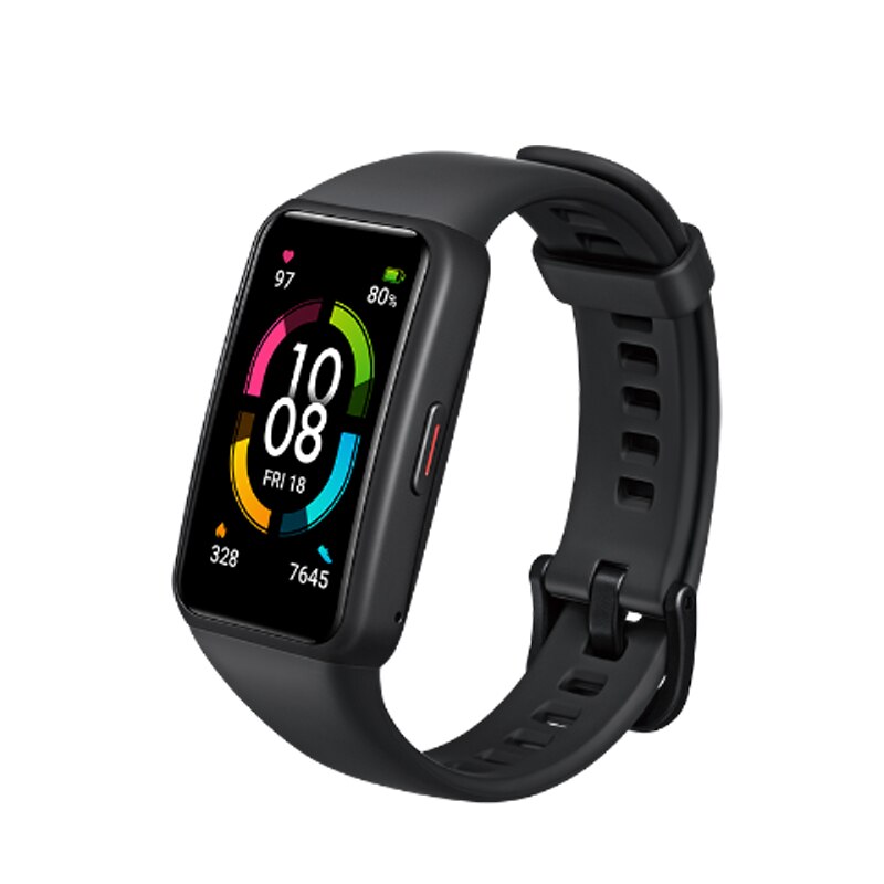 Original Honor Band 6 Smart Bracelet 1.47 Inch Swimming Waterproof Bluetooth Fitness Heart Rate Monitoring Music Calling: Black