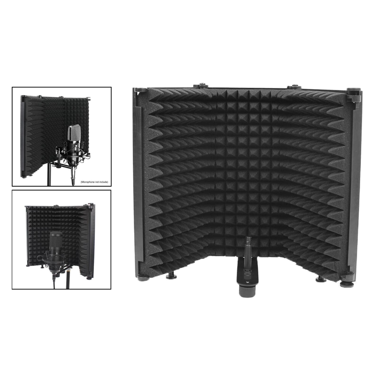 Studio Microphone Isolation Shield Foldable High Density Recording Studio