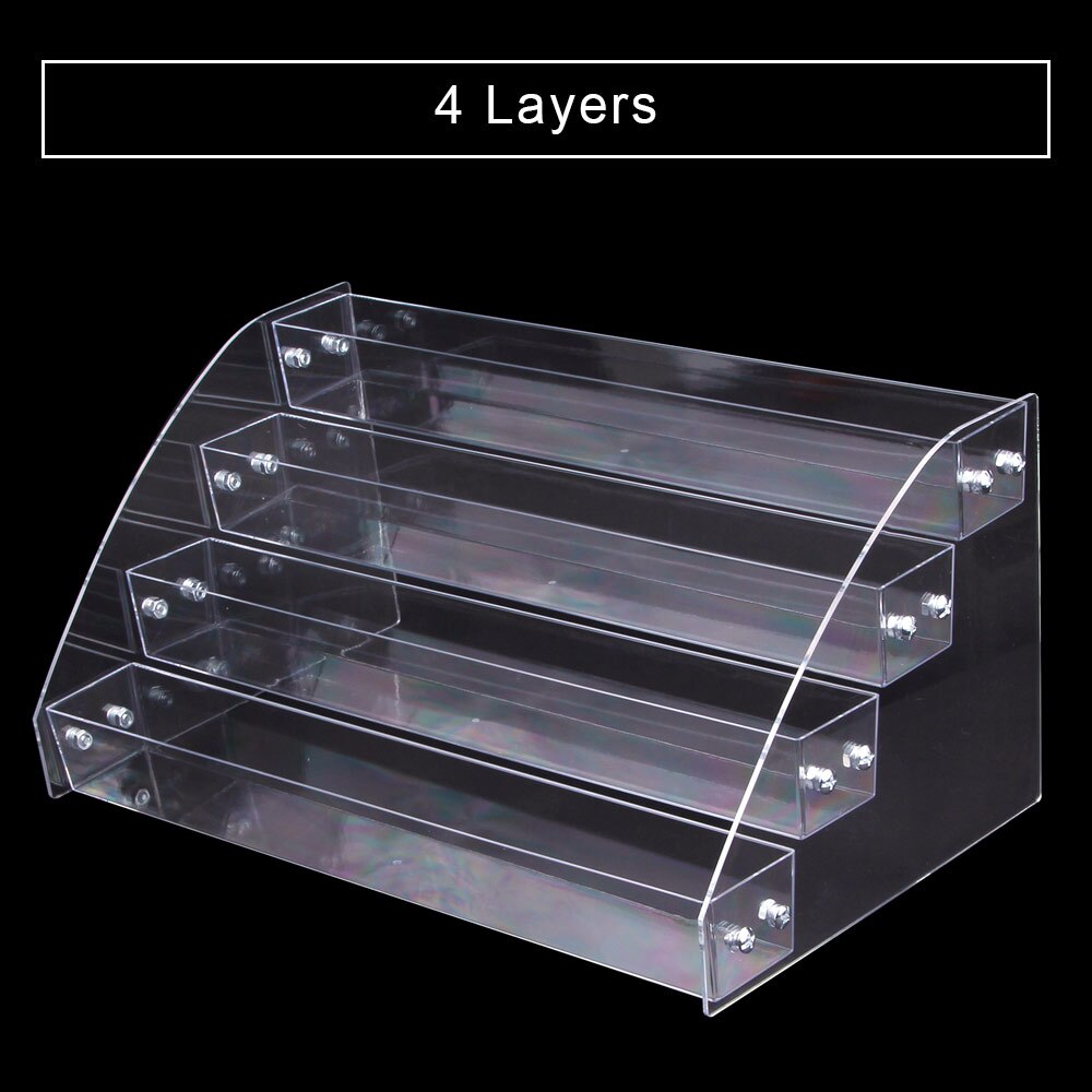 1 to 7 etagers neglelak stativ bordplade akryl display stander klar læbestift holder æteriske olier hylde manicure opbevaring organisere: 4 lag