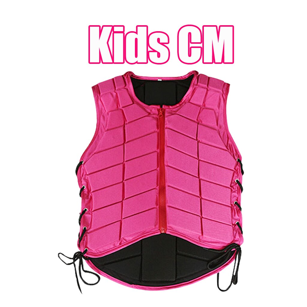 Breathable Plus Size Vest Pink Equestrian Vest Horse Riding Training Safety Waistcoat Body Protector With Nail clippers: Kids CM