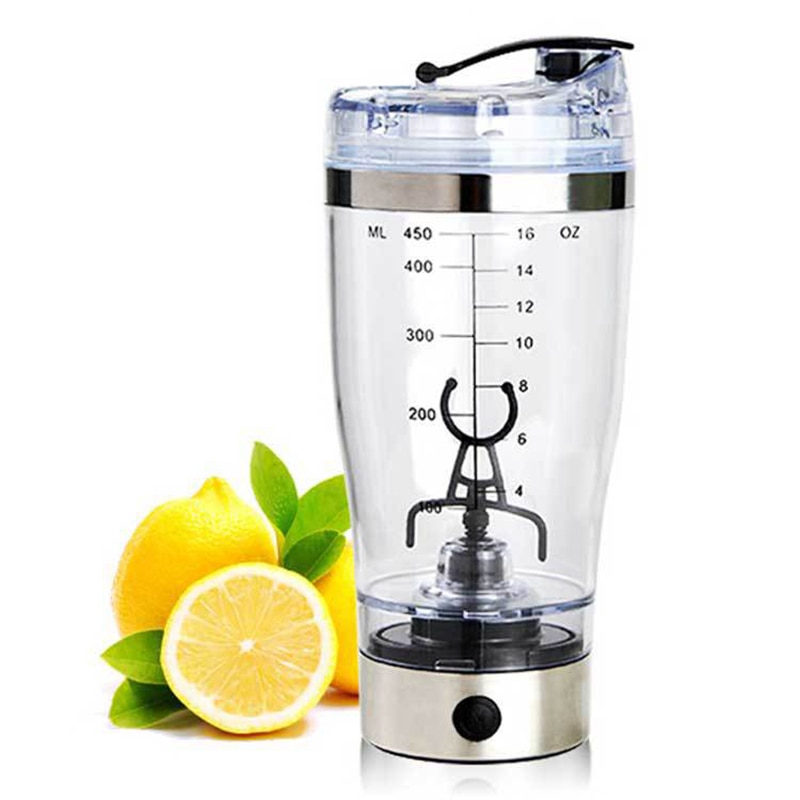 450ml elektrisk blender protein shaker flaske bærbar automatisk vortex mixer til