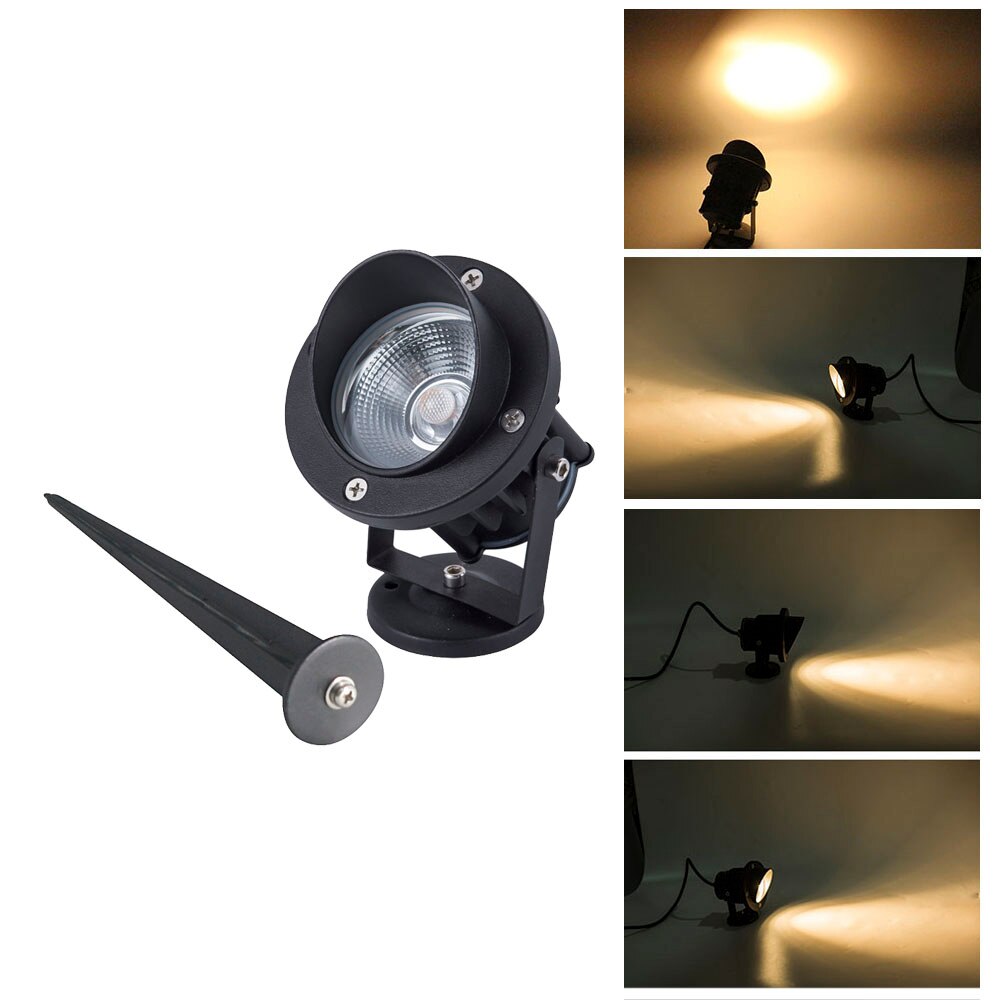 IP67 Outdoor inground COB 5W LED Landscape Lighting Outdoor Flood lights Spike Spotlight 110v 220v Garden lamp IP65