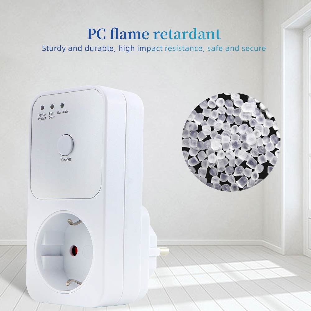 Automatic Voltage Protector Socket Switcher VAC 220V Power Surge Safe Protector EU FR UK US Plug Socket Refrigerator Protect