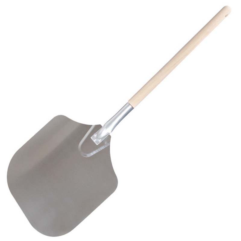 Espátula de aluminio con mango de madera para Pizza, utensilios de cocina para hornear, para tortitas