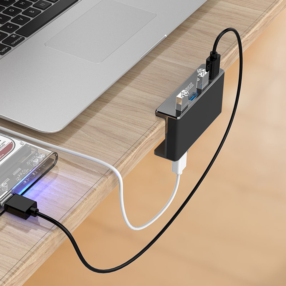 HUB USB 3.0 à Clip, 4 Ports, pour ordinateur portable de bureau, disque dur Mobile, clavier, souris, accessoires d&#39;ordinateur