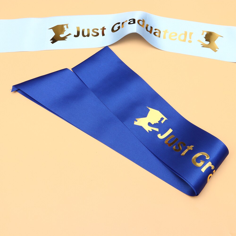 2Pcs Graduation Series Etiquette Belt Set Graduation Party Supplies Prom Favors Sash Graduation Party Decor (1Pc Pink +