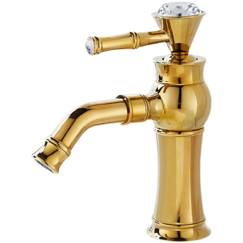 and Cold Washbasin Swivel Faucet Countertop Basin Heightened Bathroom Washbasin Faucet Gold Countertop Basin Faucet