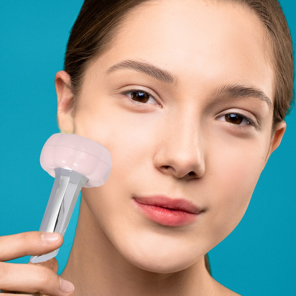 Portable Pumpkin Beauty Apparatus Facial Skin Care Tool Micro Current Beauty Apparatus Magnetic Ion-induced Beauty Instrument (: Pink