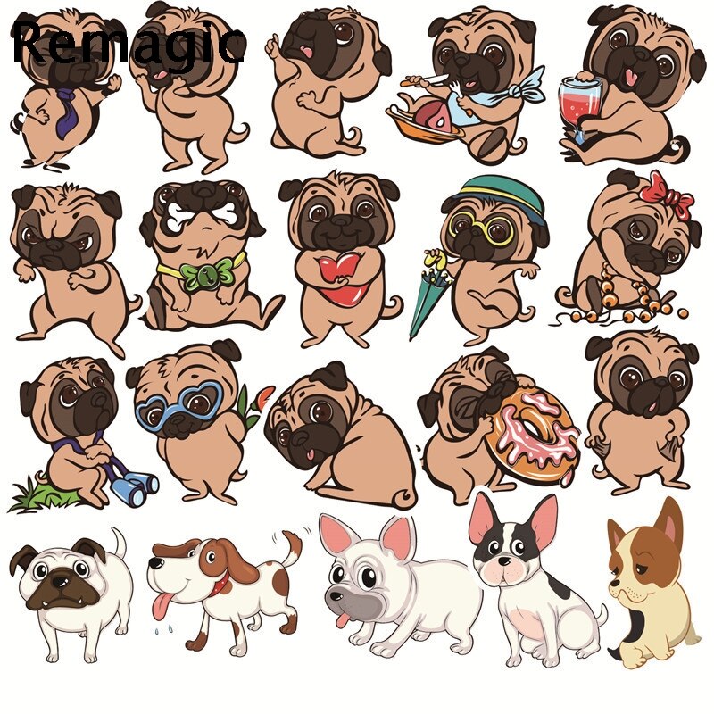 50pcs Corgi Bulldog dogs animals kids classic 90s kids Stickers pack fans paster scrapbooking diy phone laptop decorations