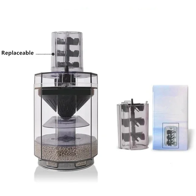 Filtro de hadas de agua para pecera, enriquecimiento de oxígeno, cultivo bacteriano, limpieza automática de huecos y inodoro, accesorios acuáticos: Verde