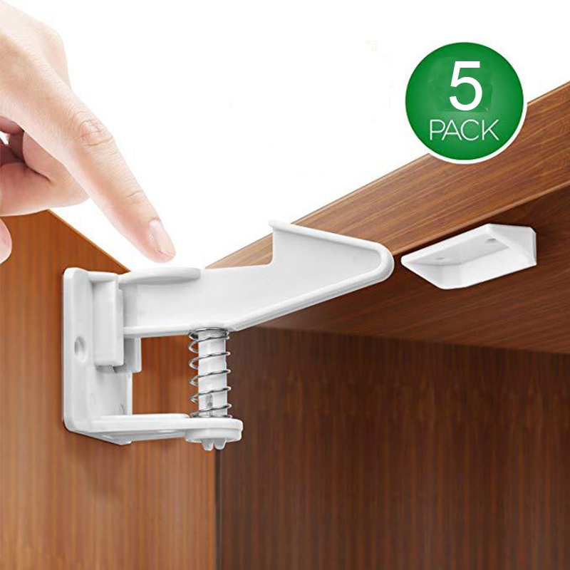 Safety Baby Lock Children Protection Baby Security Lock for Drawer Cabinet Door Invisible Buckle Closet Locks