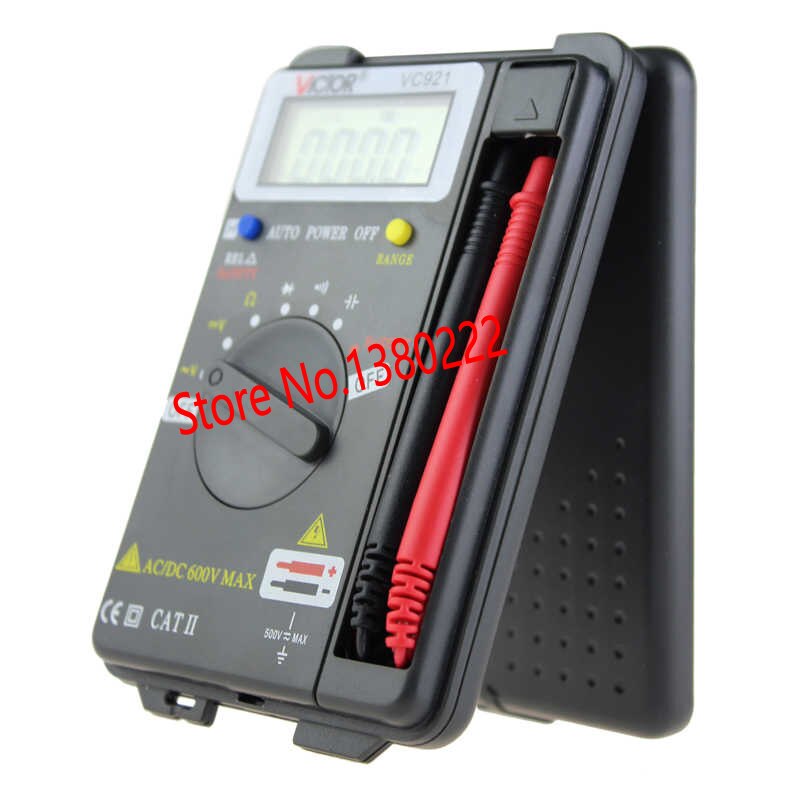 VICTOR VC921 3 3/4 multitesteur électrique poche poche Mini multimètre numérique ampèremètre testeur de portée automatique
