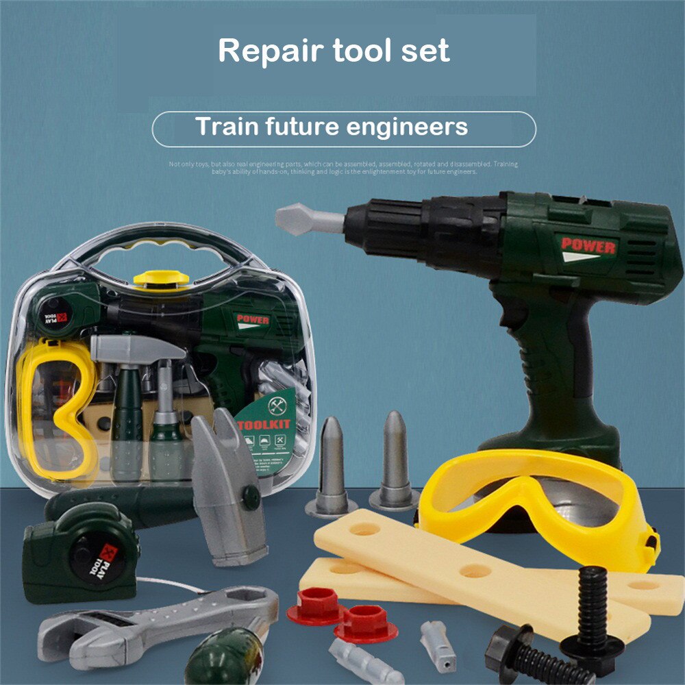 Kinderen Toolbox Set Diy Simulatie Huis Reparatie Tool Boor Schroevendraaier Reparatie Kit Pretend Play Educatief Huis Tuin Speelgoed # g4