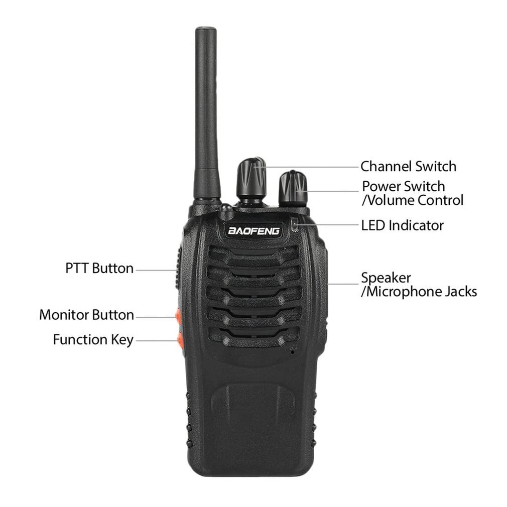 Walkie Talkie Radio Zwei-Weg Handheld Transceiver Zwei-Weg Radio USB Ladung Walkie-Talkie Kommunikator