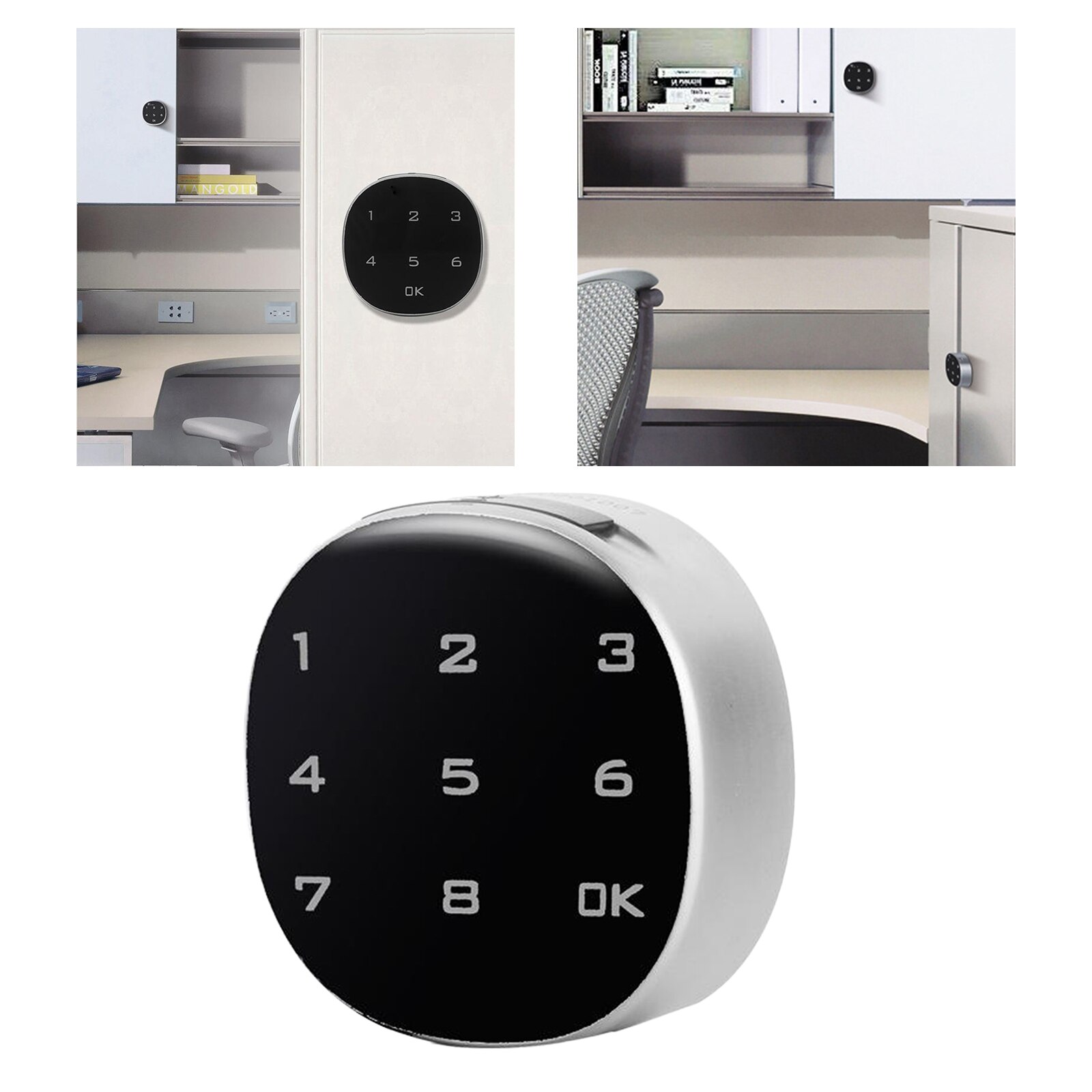Digital Smart Electronic Password Lock Security Touch Screen Digital Lock for Wood Cabinet Keypad Office Home Drawers