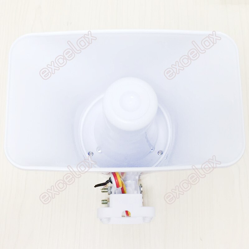 2-Tone Beep & Siren 150dB Loud High Volume White ABS Alarm Horn DC 12V Intrusion Car Vehicle Safety Fire Security Sound Speaker