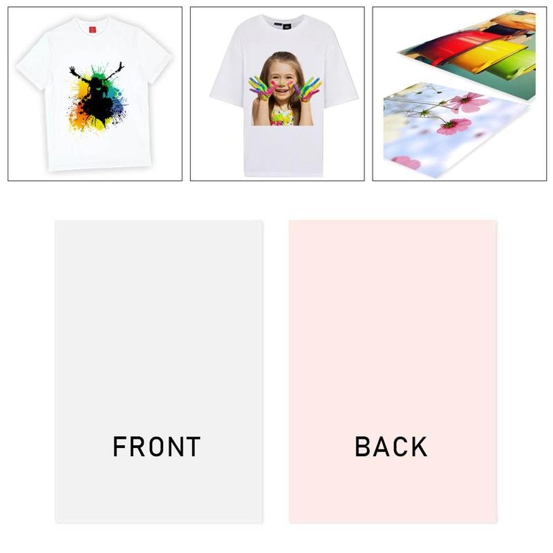 30pcs/Set T Shirt A4 Transfer Printing Paper Iron On Heat Press Light Fabrics Inkjet Print For T Shirts A4 Craft