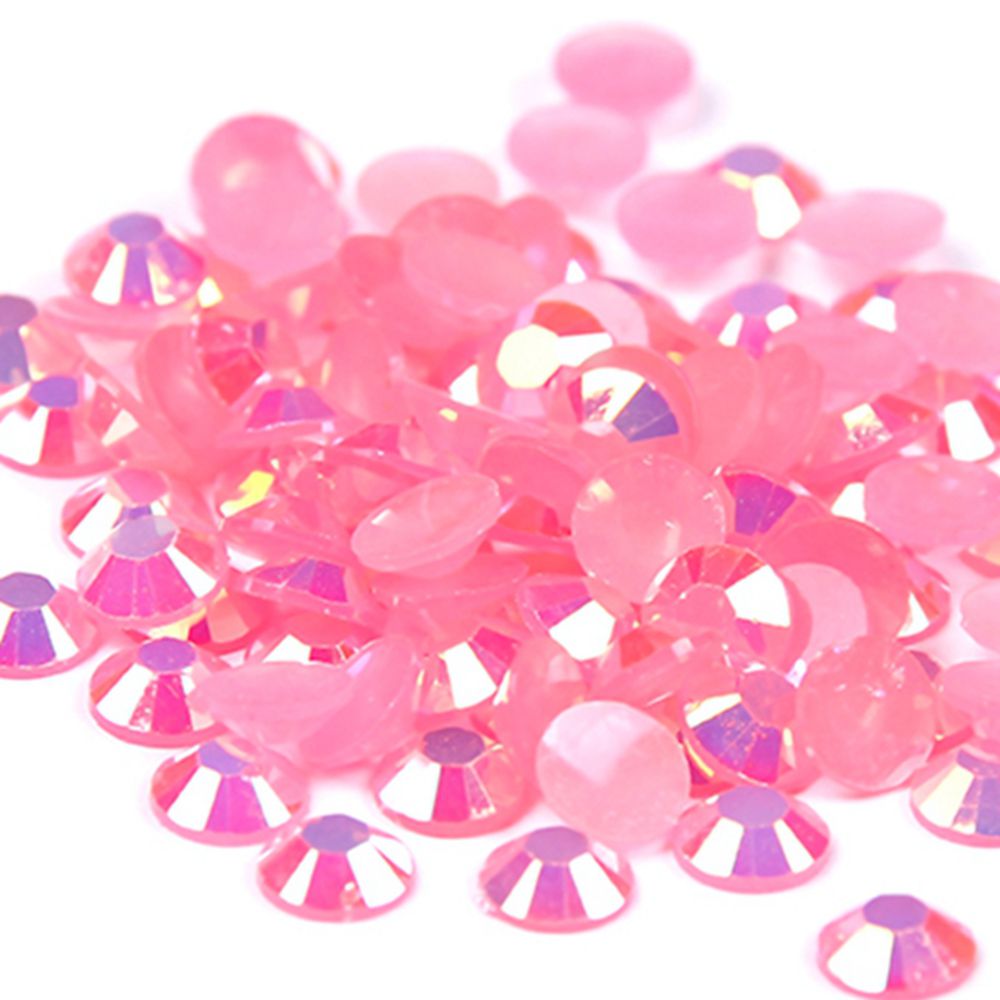 Hars Strass 500/1000Pcs Roze Ab 2-6Mm Ronde Plaksteen Niet Fix Diamonds Applicaties Voor craft Stof Trouwjurken