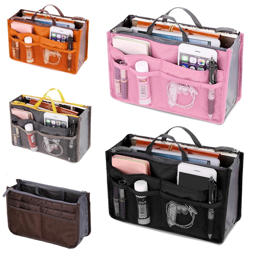 Organizer Insert Bag Vouwen Opbergzakken Handtas Reizen Insert Vilt Organizer Purse 2022 Tote Cosmetische Zakken Badkamer