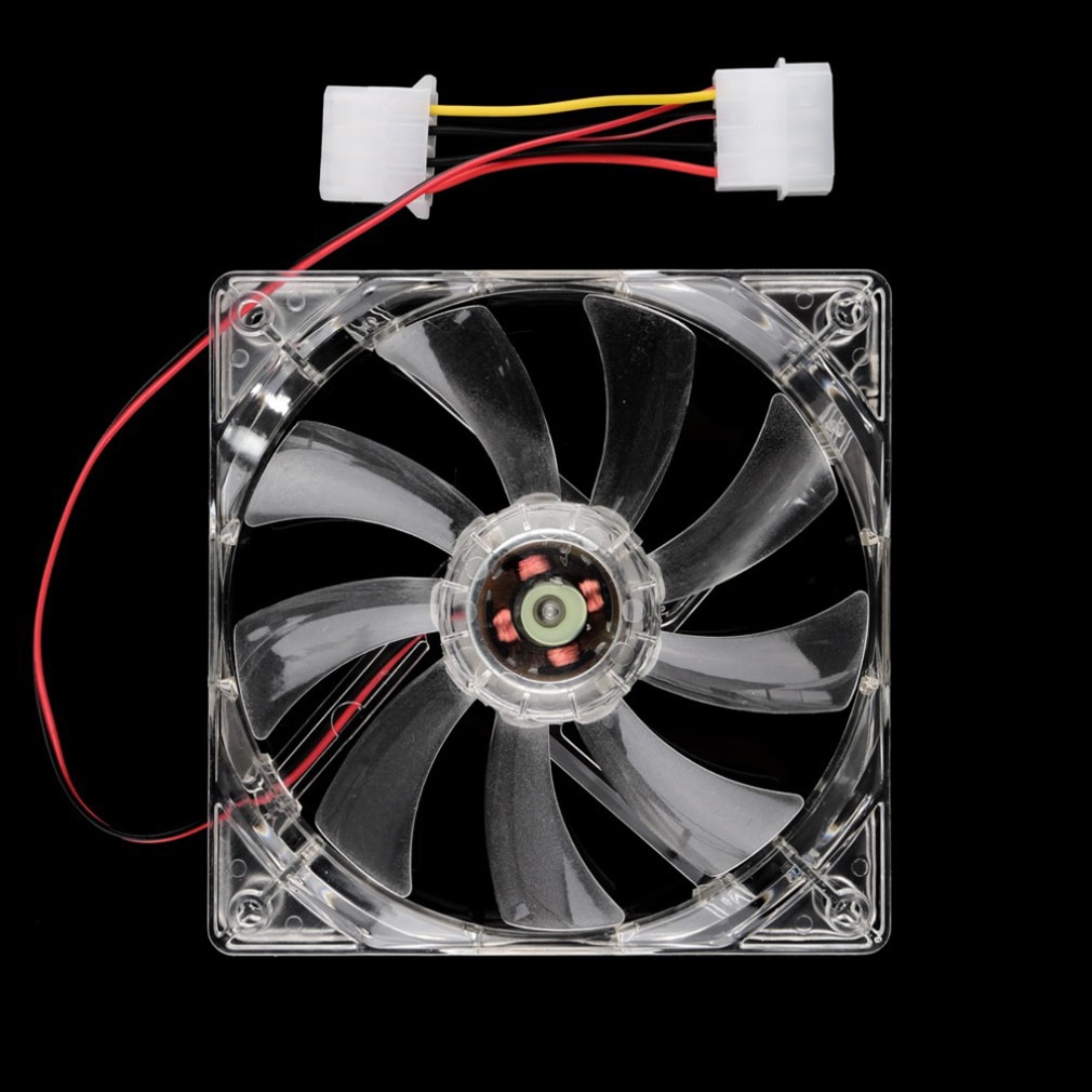 PC Computer Fan Quad 4 LED Light 120mm PC Computer Case Cooling Fan Mod Quiet Molex Connector Easy Installed Fan 12V: White light