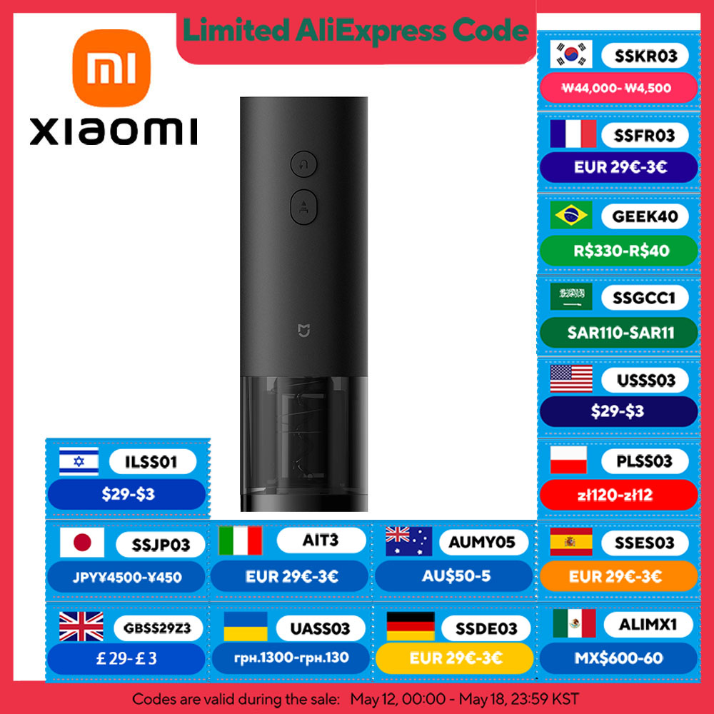 XIAOMI MIJIA Electric Wine Opener Automatic Bottle Cap Opener For Wine Corkscrew Machine