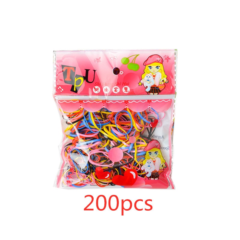 2500pcs Meisjes Elastieken Haarbanden Haar Ring Wegwerp Paardenstaart Houder Rubber Band Scrunchies Kids Gum voor Haar Accessoires: H15
