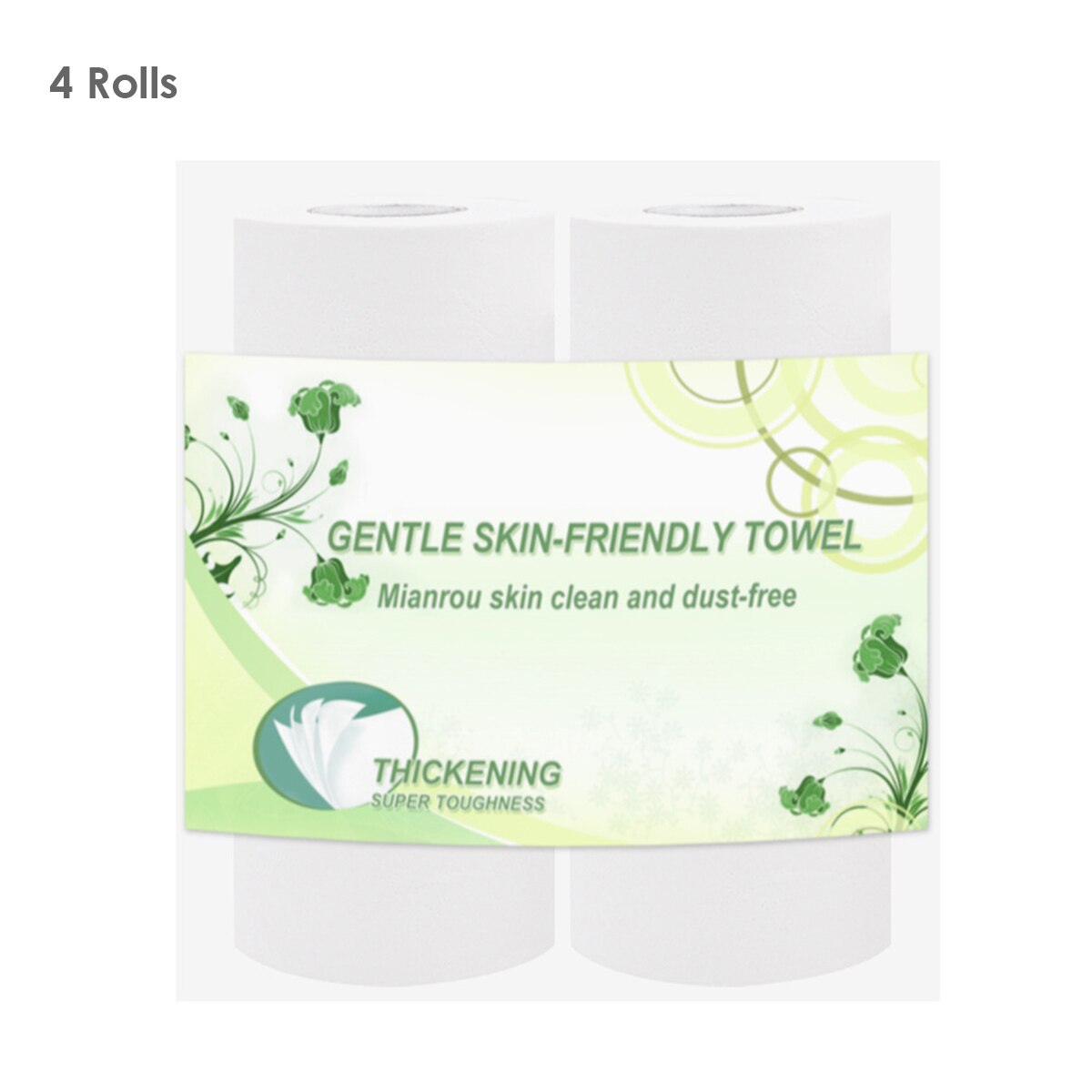 4 Rolls Of Wood Pulp Toilet Paper Home 4-Ply Thickened Paper Tissue Rolling Soft No Additives Toilet Paper No Harmful For Office