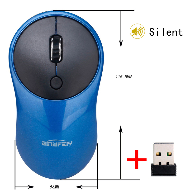 Noiseless Mouse Wireless 2.4G Silent Buttons Ergonomic Mute Mice for Computer Laptop Mouse for Desktop Notebook PC Mause: 3