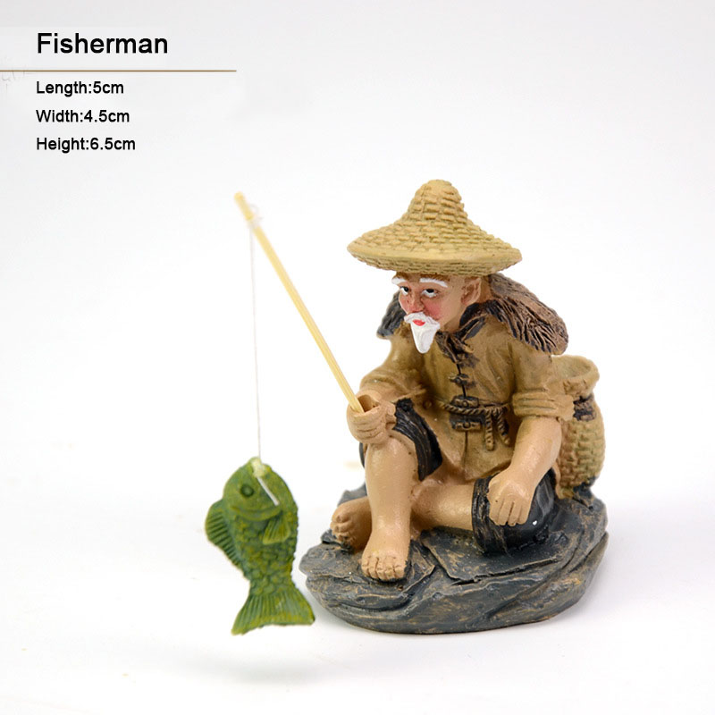 Visser Hars Ornamenten Fish Tank Accessoires Aquarium Aquarium Bureau Decoratie Accessoires Huisdier Accessoires Aquarium Decoratie: WHITE