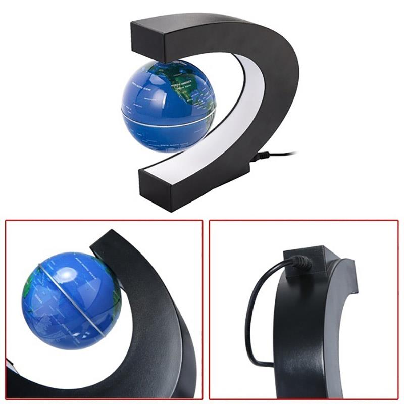 Globo de levitación magnética flotante, Bola de luz LED, mapa del mundo, Lámpara electrónica antigravedad, decoración del hogar, creativos