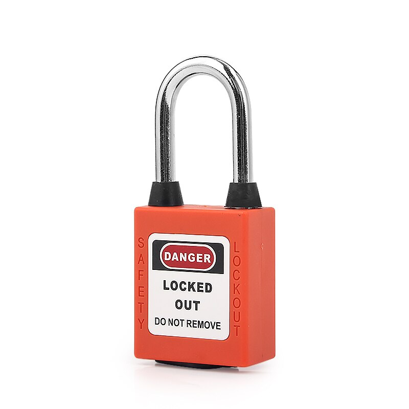 Bozzys Abs Lock Beveiliging Hangslot Techniek Lock Plastic Beugel Staal 38Mm Nylon Non Geleidende Veiligheid Hangslot Lock Out Tagout: Orange