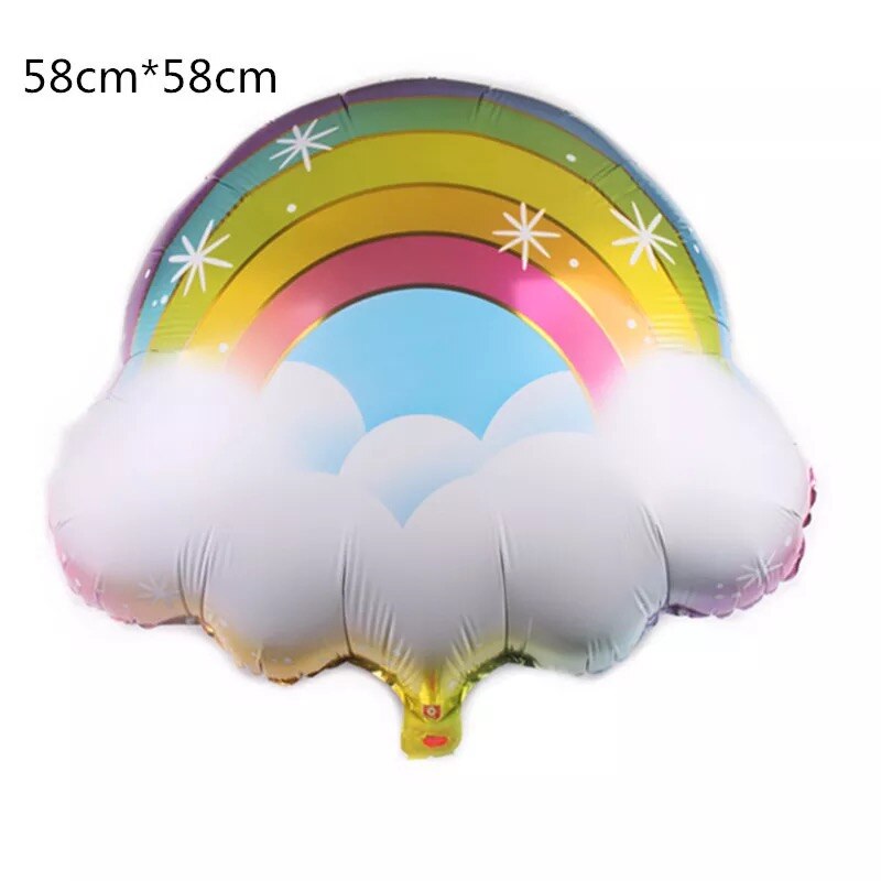 1Pcs Cartoon Regenboog Glimlach Blauwe Wolk Zon Folie Ballon Kids Speelgoed Voor Bruiloft Gelukkige Verjaardag Party Decor Baby douche Globos: Mintgroen