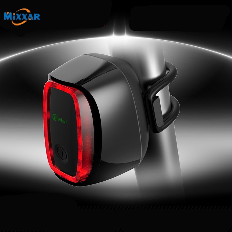 X6 Fiets Achter Achterlicht Usb Oplaadbare Waterdichte Fiets Veiligheid Lamp Intelligente Fietsen Lamp 7 Modes