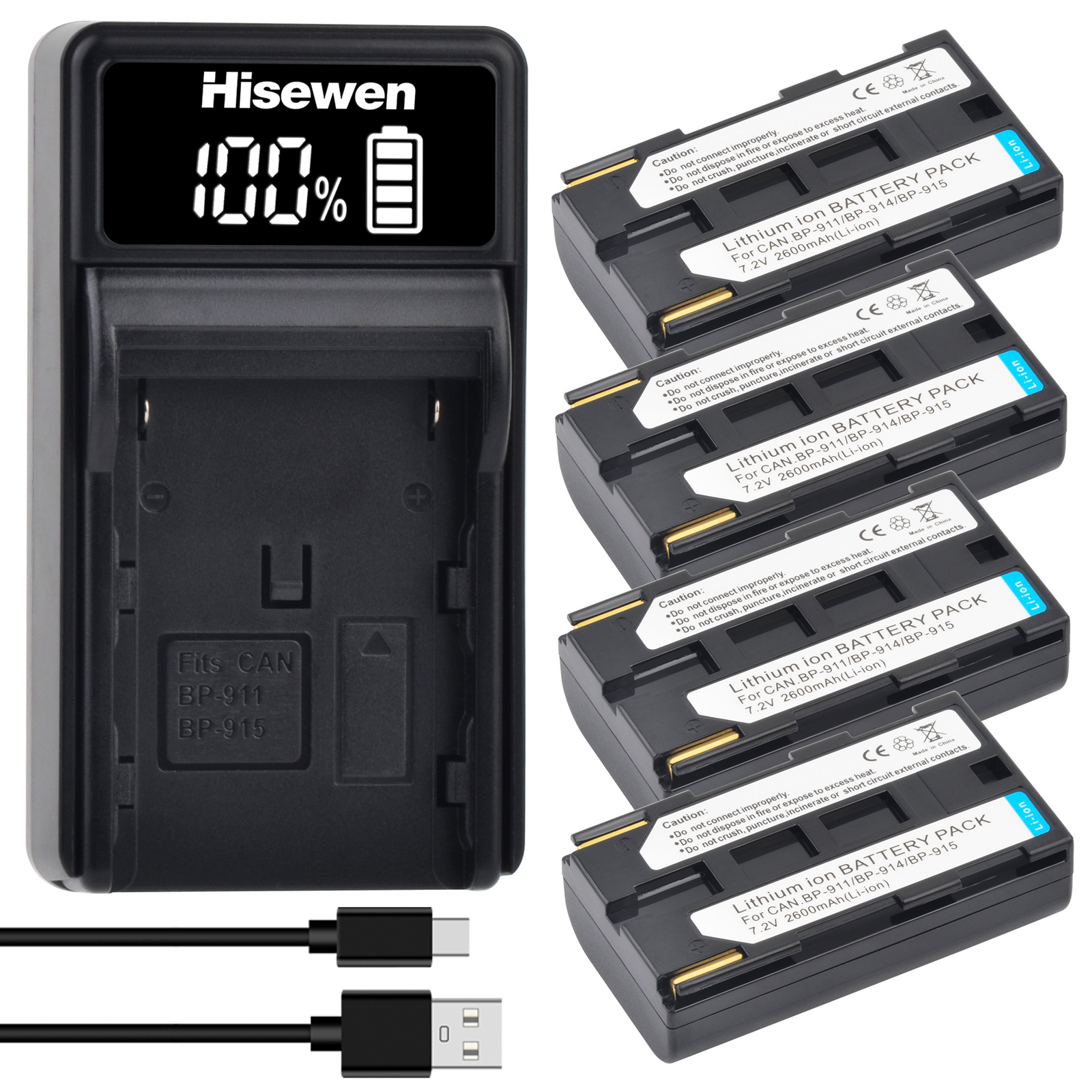 BP-911 BP-911K BP 911 BP-914 BP-915 Battery and Charger for Canon BP911 BP914 BP915 E1 E2 E30 ES50 ES6500V ES7000V ES8000V: Other