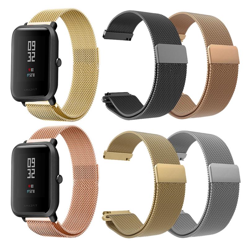 20MM Metall Uhr Band Armband Für Amazfit Bip Uhr Strap Für Xiaomi Huami Amazfit Bip Jugend Uhr Edelstahl 샤오미