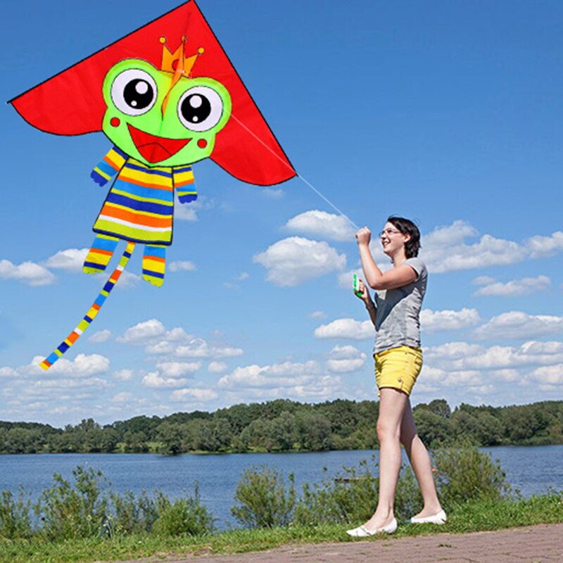 Outdoor Fun Sports 79 inch Frog Kite /Animal Kites With Handle And Line For Kids Good Flying