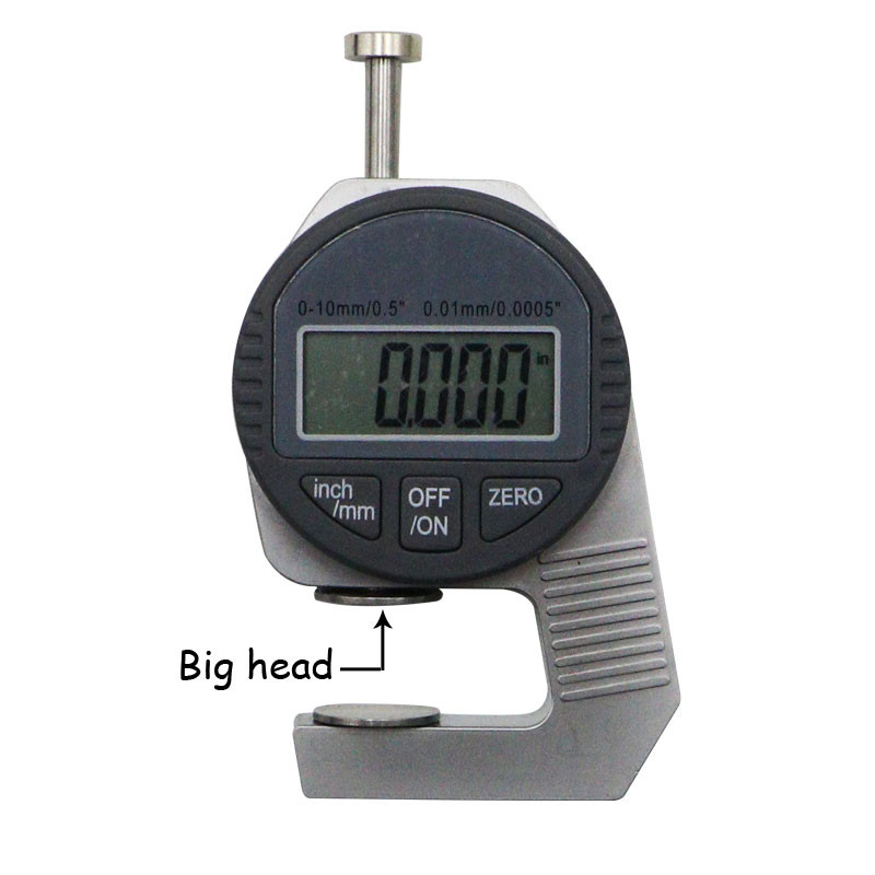 Digital Thickness Gauge Meter micrometer 12.7mm Large LCD Electronic Dial Indicator Sponge Thickness Measure Tool