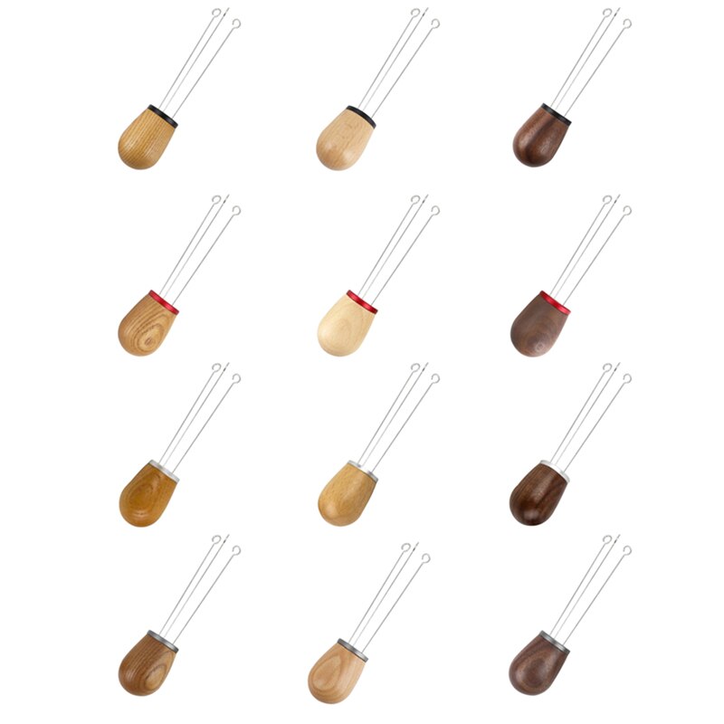 Solid Wood Handle Needle Coffee Tamper 3.2*13.9cm Coffee Tamper Distributor Leveler Tool Needle Type Coffee Powder Distributor