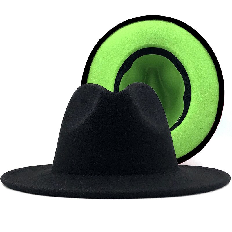 Sombreros de fondo rojo para hombre y mujer, gorra de Jazz, sombrero de vaquero, gorra de Color de doble cara, ,: 33