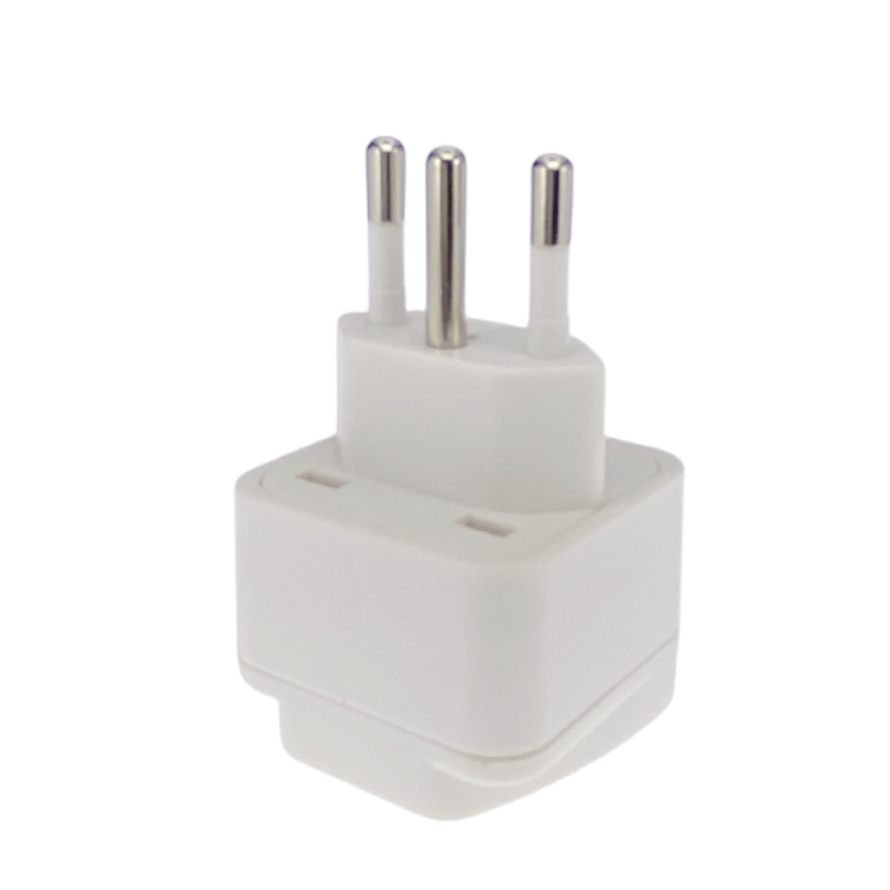 Universal Brazil Plug Adapter 3 Pin EU Euro AU US UK To Brazil Travel Adapter Electric Power Cord Charger Socket Outlet: WHITE