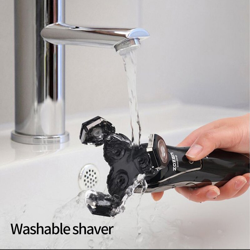 】Electric Shaver USB Rechargeable Wet And Dry Shave Multifunction Fast charge 4D shaving machine Body washing Beard Trimmers