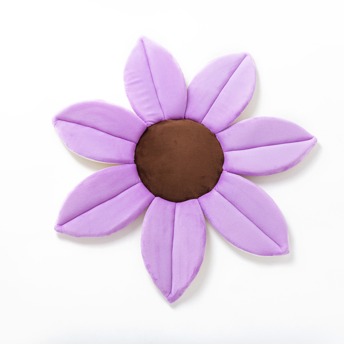 Bañera antideslizante de flores para bebé, soporte para baño de seguridad infantil, cojín para bañera, tapete para asiento de Ducha: Morado