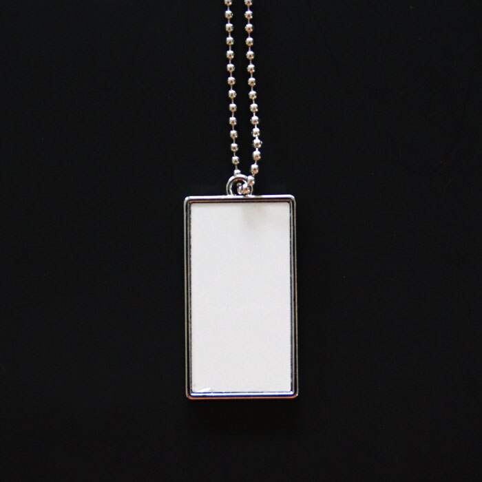 10 st sublimering blank metall hundmärke hängande halsband värmepress transfertryck dubbelsidig utskriftsbar med kedja: Dt -02