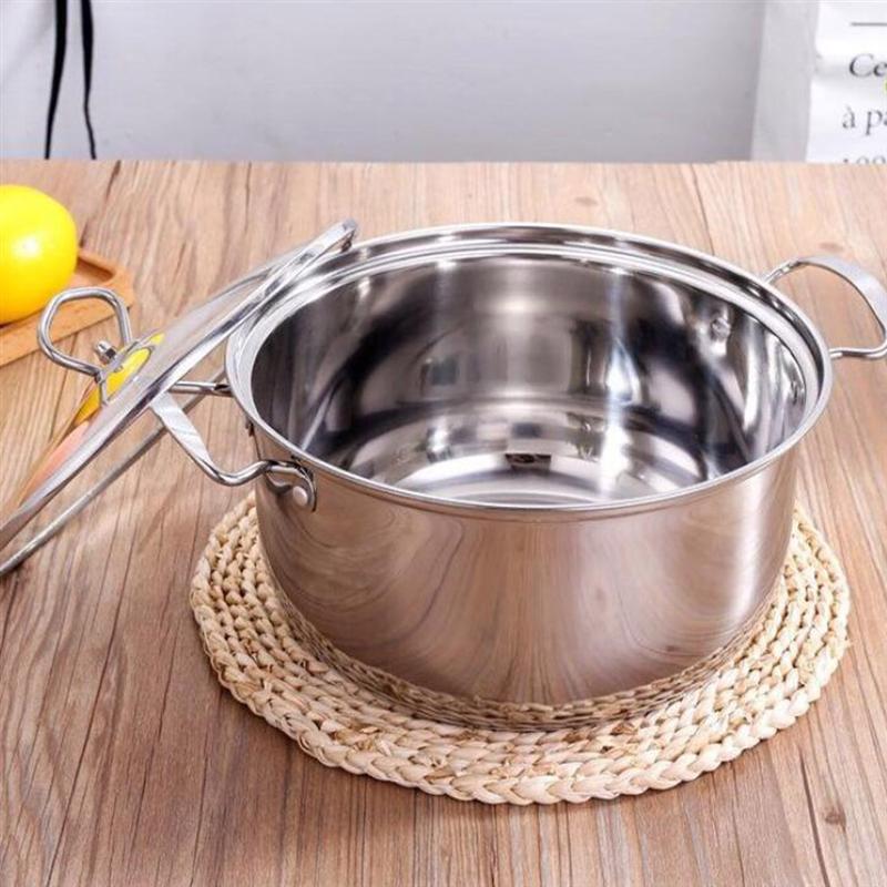 Induction Cooker Gas Cooker Universal Milk Pot Soup Pot Bottom Stainless Steel Anti - Overflow Anti - Stick Pot